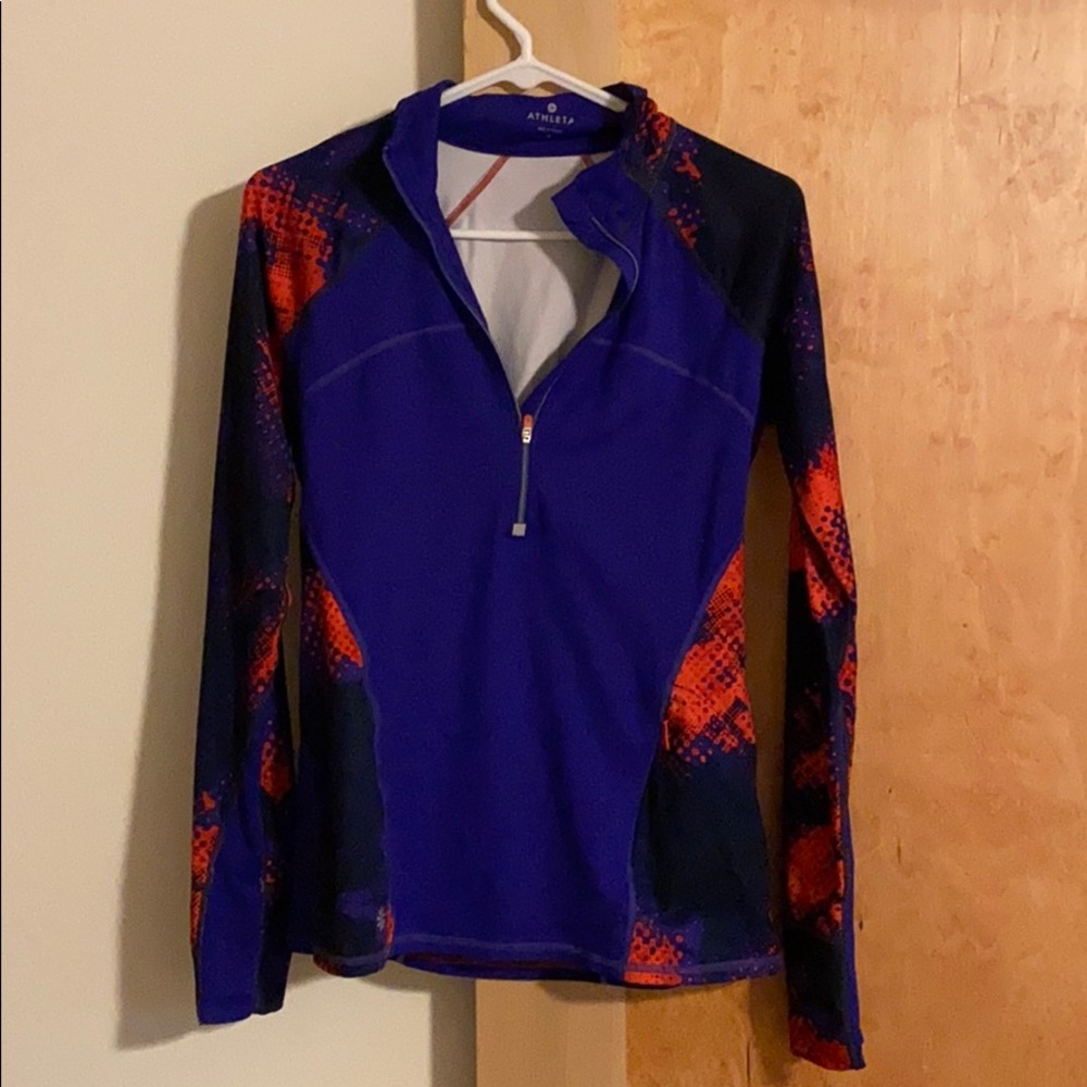 Purple and orange Athleta track jacket